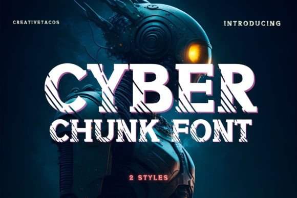 Cyber Chunk: A Bold Display Font for Modern Design