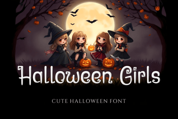 Halloween Girls Font: A Playful Display Typeface for Branding