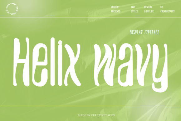 Helix Wavy: A Futuristic Display Font for Editorial Design