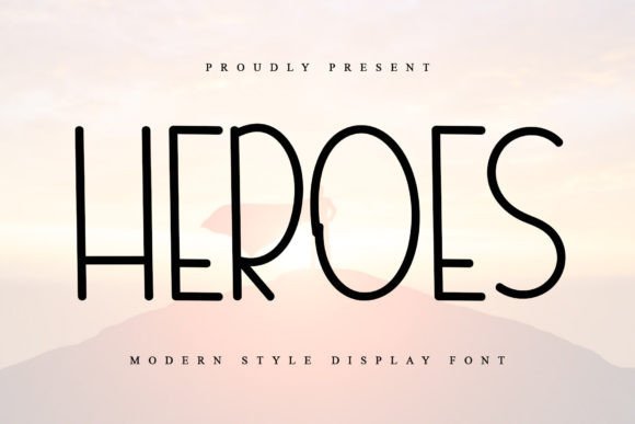 Heroes Display Font for Elegant Digital Branding and Web Design
