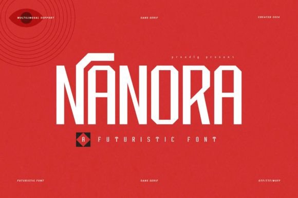 Nanora: A Futuristic Display Font for Editorial and Publishing Design