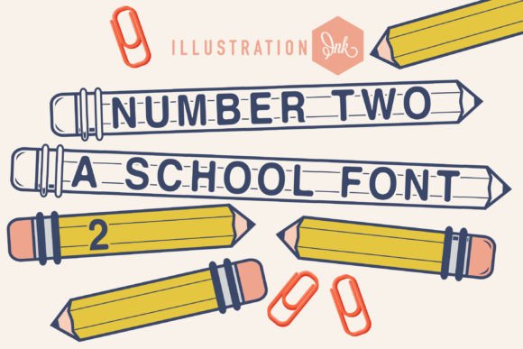 Number Two Font: A Playful Pencil-Written Display Typeface for Branding Projects