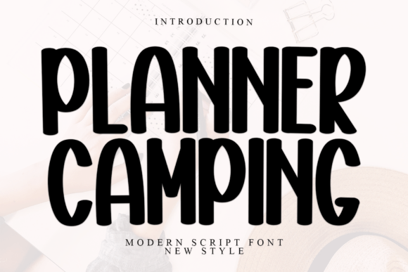 Planner Camping Display Font for Camping-Themed Web Design