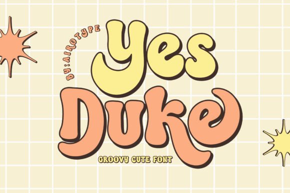 Yes Duke Font for Creative Projects