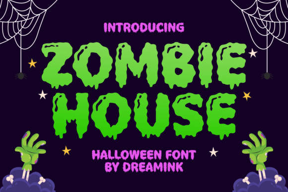 Zombie House: A Spooky Display Font That Balances Fun and Creepy